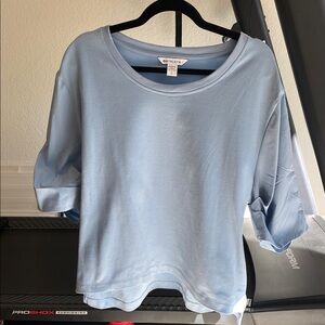 ATHLETA Sky Blue Short Sleeve Top SIZE L